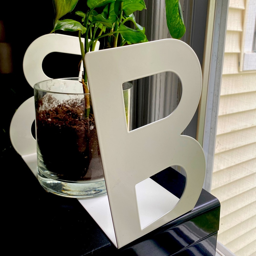 White ikea bookends